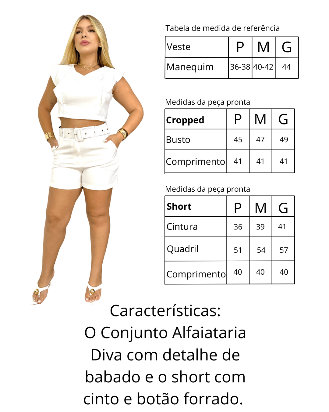 Conjunto Alfaiataria Diva - Off-White