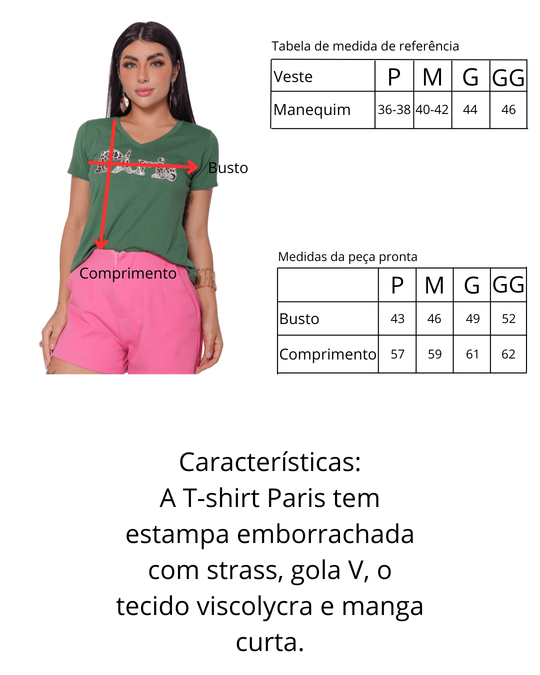 T-shirt Paris - Verde