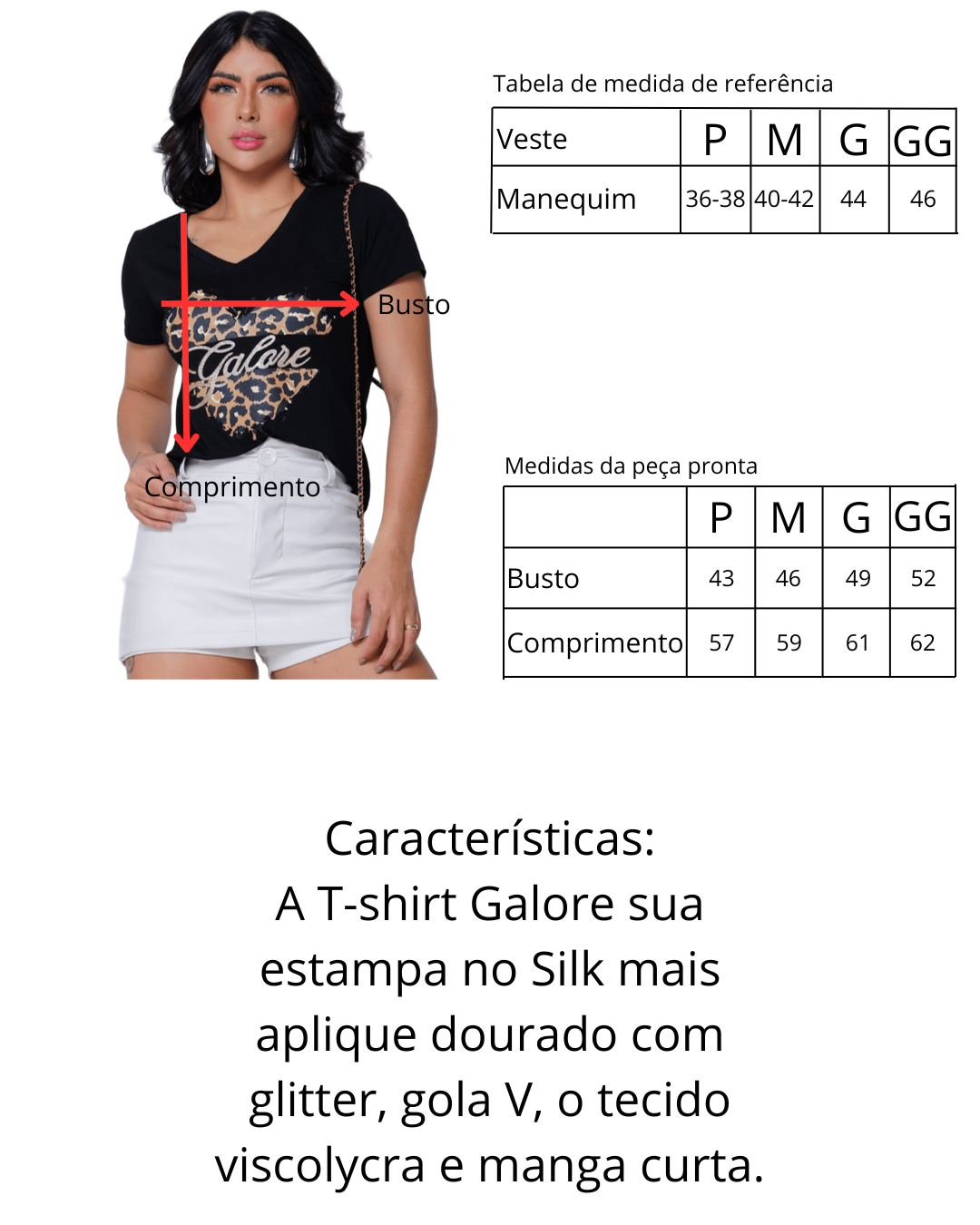 T-shirt Galore - Preta