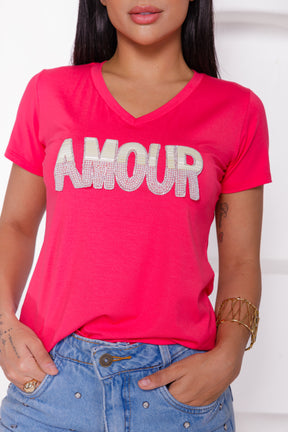 T-Shirt Amour - Pink