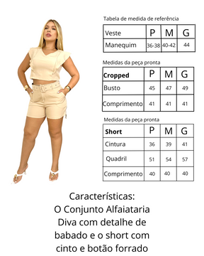 Conjunto Alfaiataria Diva - Bege